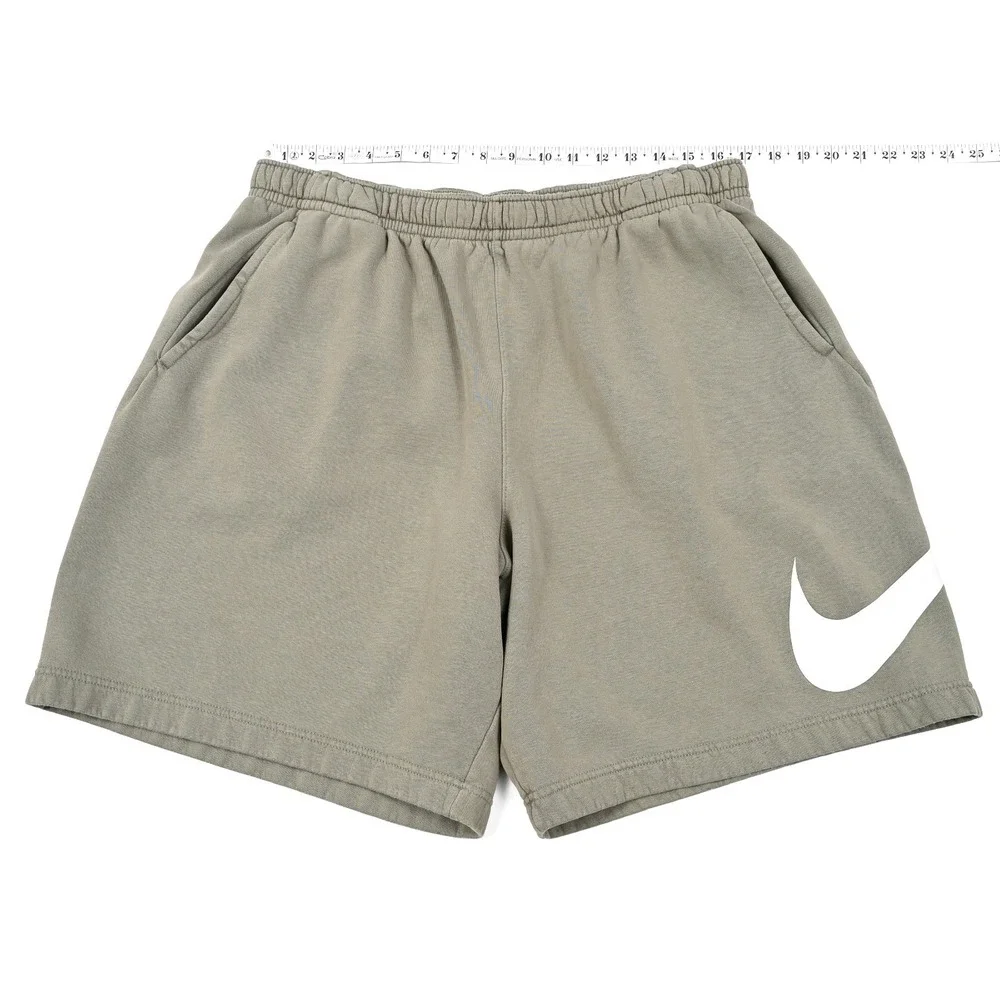 Nike Club Fleece Big Swoosh Logo‎ Men's Shorts 2XL Light Olive Gray BV2721-320